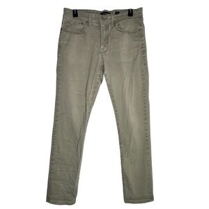 Lucky Brand 121 Slim Khaki Tan Pants Mens 32x32 Cotton Stretch Chino 5-Pocket